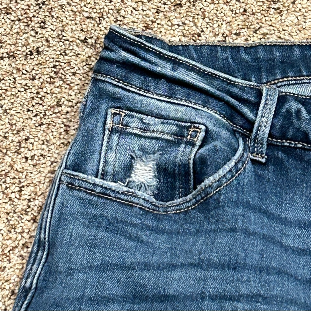 KanCan High Rise Skinny Frayed Raw Hem Denim Button Fly Ankle Jeans Women’s 29 - Picture 5 of 16